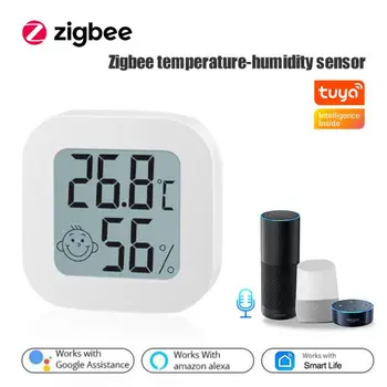 Датчик температуры и влажности Zigbee Smart Tuya Должен соответствовать высокочувствительному измерителю температуры и влажности Zigbee Gateway