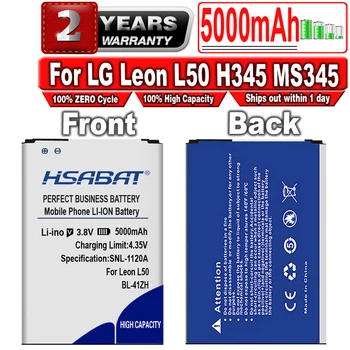 Аккумулятор HSABAT 5000 мАч BL-41ZH Для LG Leon L50 H345 MS345 D213N Tribute 2 C40 L22C Destiny L21G Sunset L33L