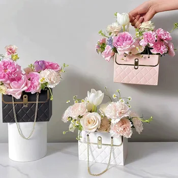 Портативная коробка для цветов в форме тотализатора, сумка для упаковки цветов, изысканные подарочные пакеты на День Святого Валентина, детский душ, Свадебная вечеринка