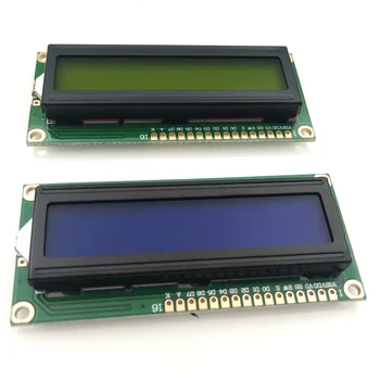 LCD1602 1602 ЖК-модуль Синий/Желто-зеленый Экран 16x2 Символьный ЖК-дисплей PCF8574T PCF8574 IIC I2C Интерфейс 5V